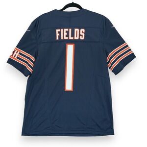 Chicago bears Justin fields NFL Navy Blue Jersey Nike